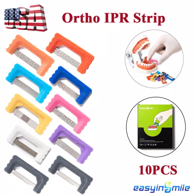 Dental orthodontic IPR strip kit interproximal reduction strip EASYINSMILE 10Pcs