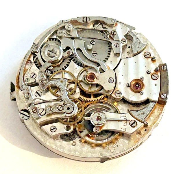Mouvement De Chronographe Lemania 4252 - 1/4 Répétition - Qualité Suisse - Défaut D'équilibre