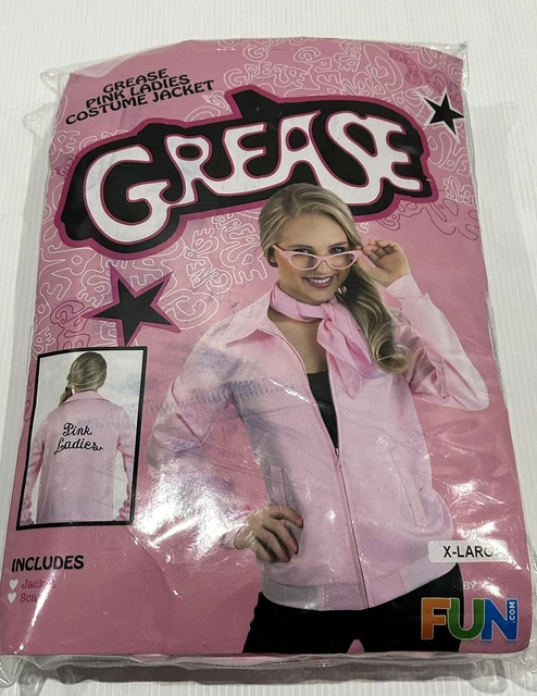 Deluxe 1950s Grease Pink Lady Jacket Ladies Badges 50s Costume