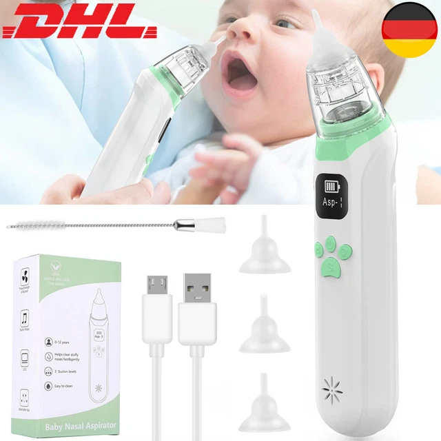 Baby Elektrischer Nasensauger Nasensauger Nasenschleimentferner 500mah 3-Modi DE
