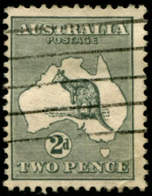 AUSTRALIA - 1915 ROOS  2nd Wmk 2d GREY Die 1   SG 24  FU Cv $20 [B1617]