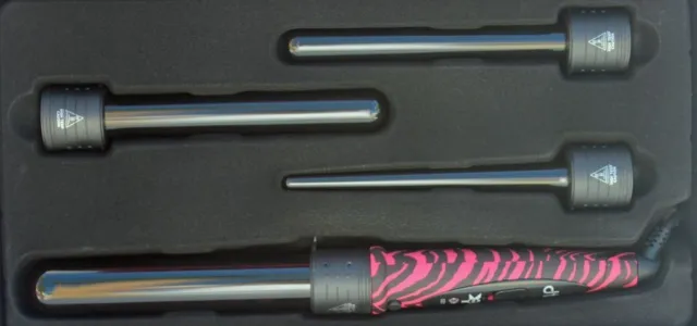 Hsk #55 Professional 4-In-One Curling Set Pink Zebra #2