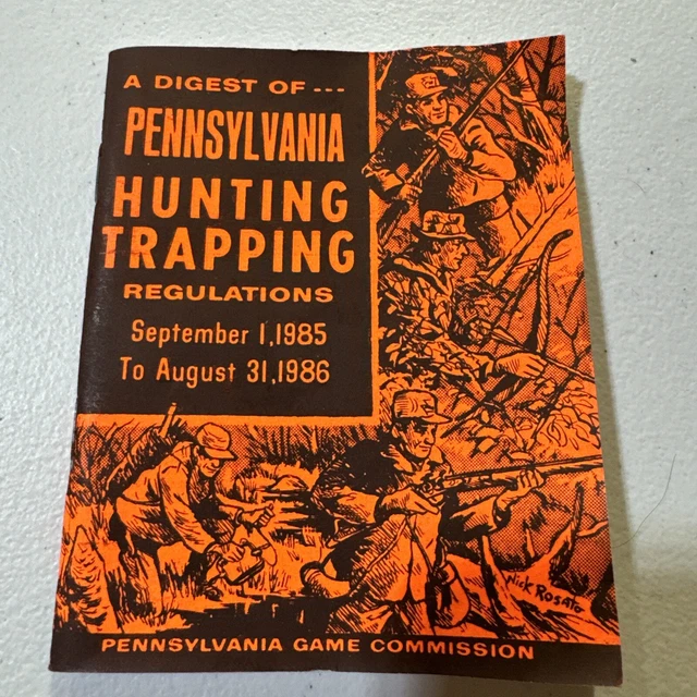 PENNSYLVANIA HUNTING TRAPPING Magazine Regulations 19851986 £3.95