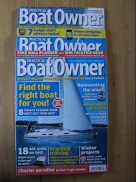 Magazine, Practical Boat Owner, Vols 517, 518, 519 January, February, March 2010