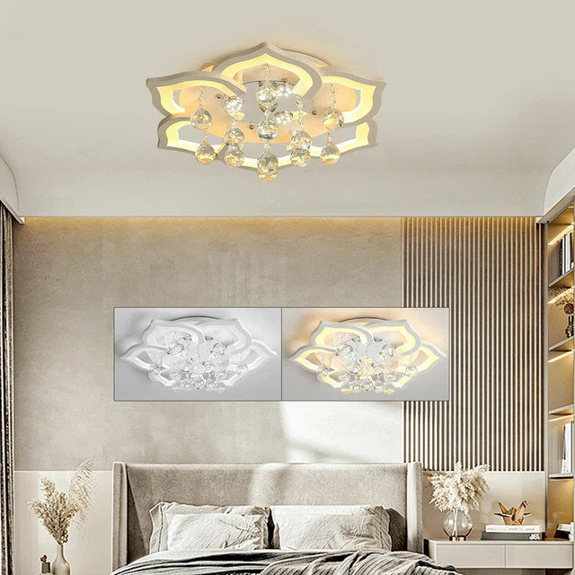 Living Room Light Chandelier Fixture Vintage Ceiling Pendant Lamp White Foyer