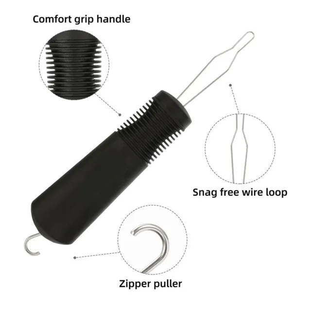 Ankleide hilfen Reiß verschluss Pull Helper Knopf-Assistent Knopf haken