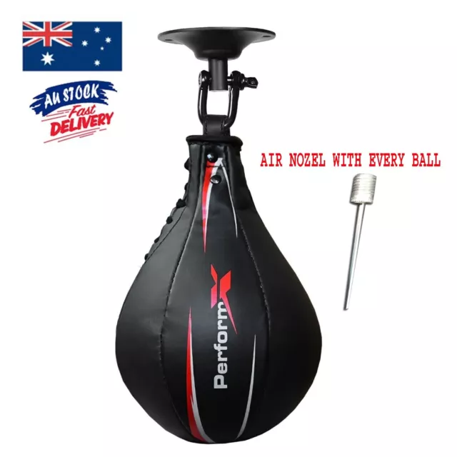 Boxing Speed Ball MMA Fight Training Punching Leather Ball Fighter Ball Swivel