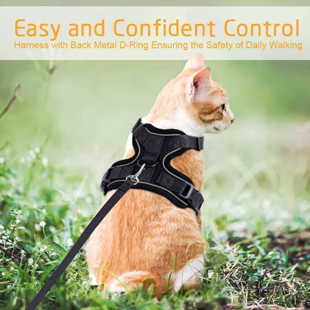 fr Reflective Cats Leash Harness Breathable Adjustable Pet Chest Strap Pet Suppl