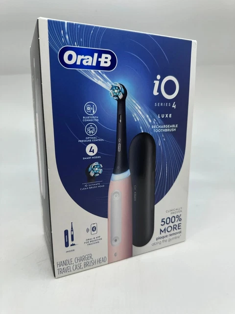 ORAL-B IO SERIES 4 Luxe Electric Toothbrush Pink - New Sealed - Travel ...