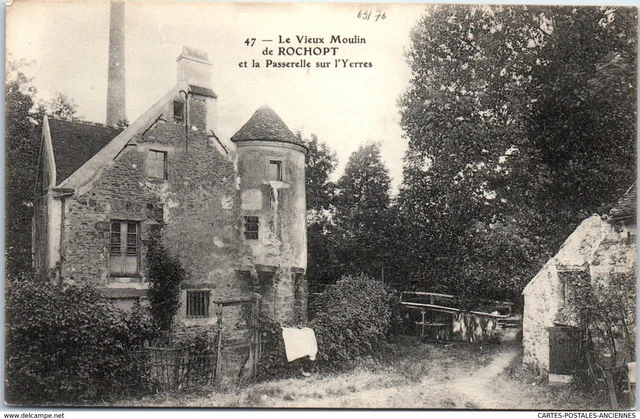 91 ROCHOPT - le vieux moulin et passerelle sur l'Yerres
