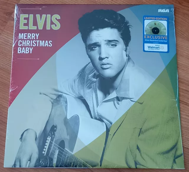 ELVIS PRESLEY Merry Christmas Baby "Winter Wonderland Swirl Vinyl" LP USA 2021