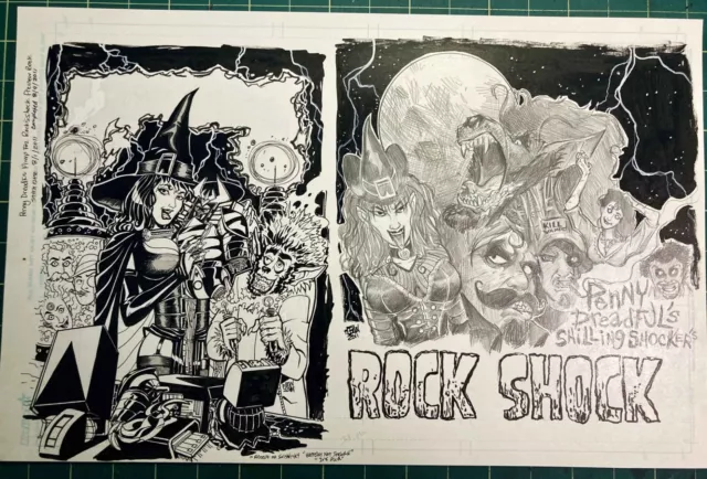 ROCK SHOCK  2011 PENNY DREADFUL PG 16  Original Hand Drawn Pin Up Artwork