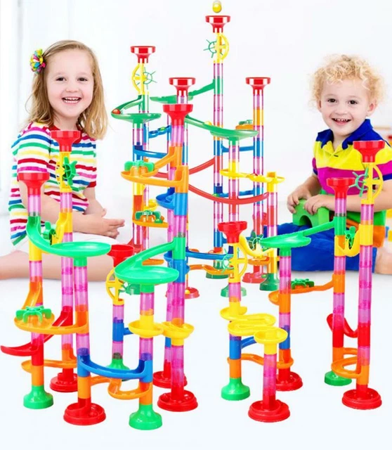 109Pcs Marble Run Race Set Construction Building Blocks Kids Toy Game Track Gift