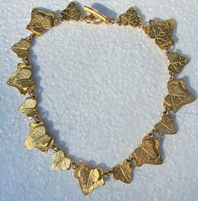 Collier Ras Du Cou Signé Il était Une Fois – Argenté à Strass, Motif Fleurs, Occasion