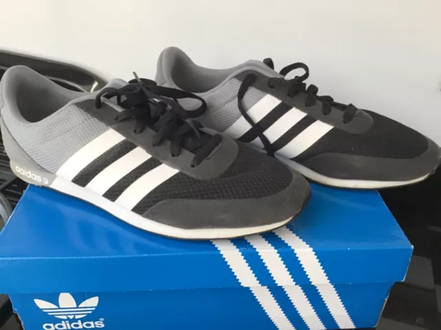Adidas neo v clearance racer mens trainers grey/black/white