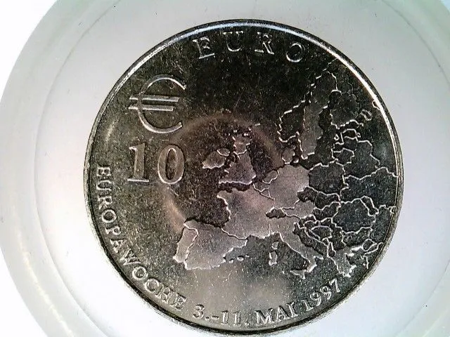 Münze/Medaille, 10 Euro, Europawoche 3.-11.5.1997, LBB, Cu/N