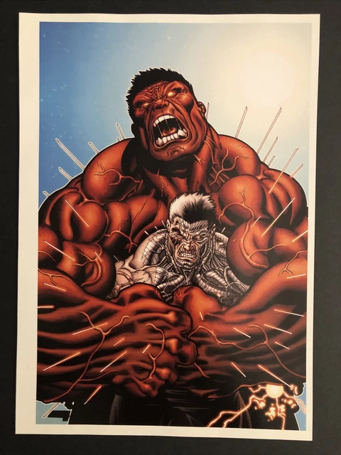 Avengers X-Sanction #3 Red Hulk Vs Cable COVER-Marvel Comic Book Poster 7.5"x11"