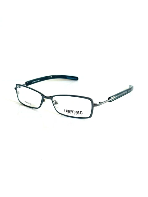 Occhiali Vintage Eschenbach Finline 3307 Titanio, Montatura Ovale Blu E Argento, Nuovi Stock Vecchio - Foto 3