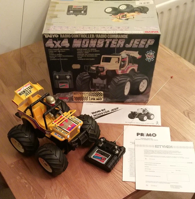 TAIYO MONSTER JEEP 4x4 Vintage RC Tyco Radio Control 1987 WORKING RARE