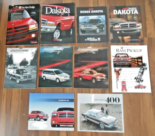 Lot of 10 Car Automobile DODGE Sales Showroom Dealer Brochures