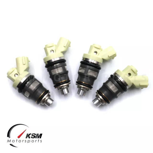 Set 4 FUEL INJECTORS 540cc 550cc fit DENSO for TOYOTA 3SGTE 4AGE 20V SIDE FEED