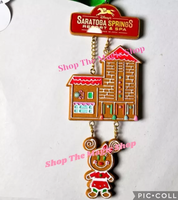 Disney World Sarasota Springs Resort Minnie Mouse Christmas Gingerbread Ornament