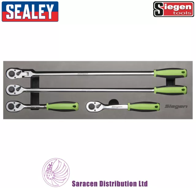 Siegen By Sealey 4 Piece 1/2" Drive Ratchet Wrench Set - S01231