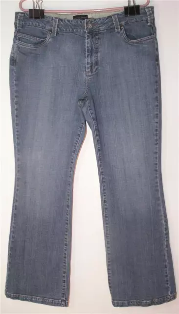 Apostrophe Premium Misses Size 18 Blue Denim Jeans Stretch Embellished Bk Pocket