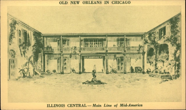 New Orleans in Chicago Illinois Railroad Fair ~ vintage postcard