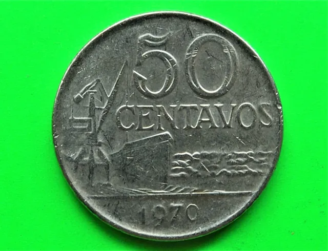 BRAZIL 50-20-10-5-1 Centavos-   USED & Circulated-Refer to photos for condition.