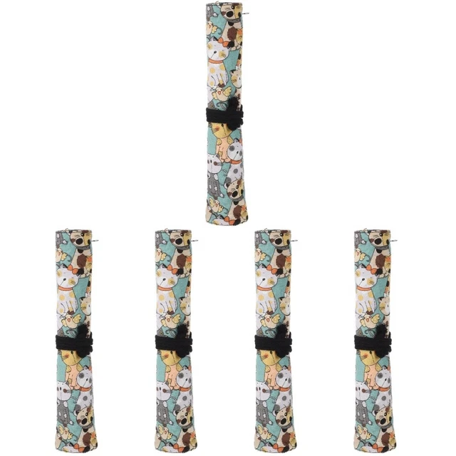Set 5 Canvas Oil Painting Pencil Case Travel Pencils Colored