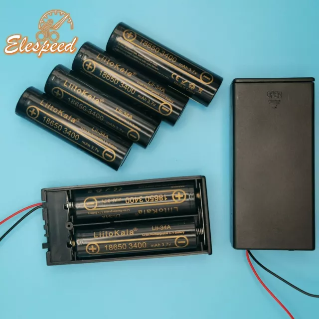 18650 Akkuhalter Liitokala 3,7 V 3,4 Ah wiederaufladbare Batterien Power Bank Kit 2