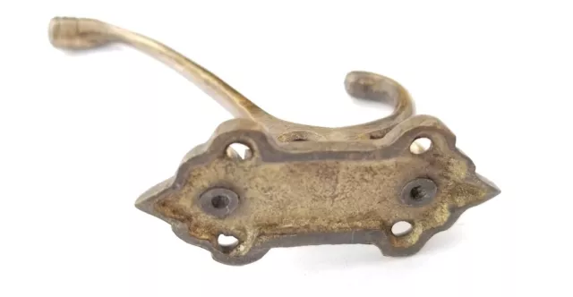 4 Old Style Solid Brass Double Wall Mount 180° Swivel Coat Hat Towel Hooks #C24 10