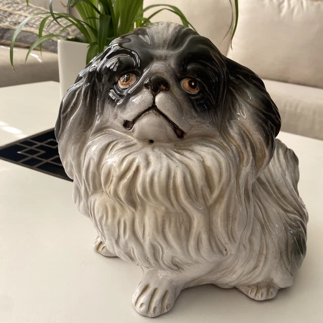 Pekingese Pekinese Dog Puppy Large Ceramic Figurine 13"