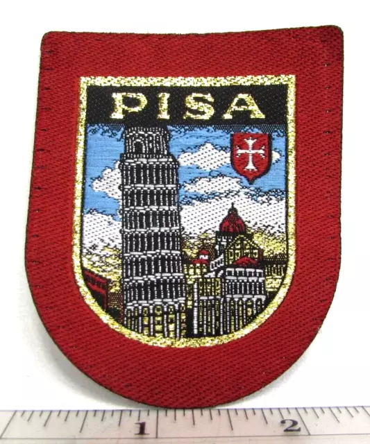 Vintage Leaning Tower of Pisa  Italy Jacket Patch Badge Italian Travel Souvenir