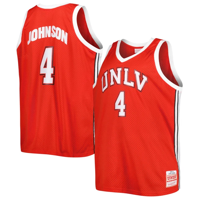 Men's Mitchell & Ness Larry Johnson Scarlet UNLV Rebels Big & Tall Swingman