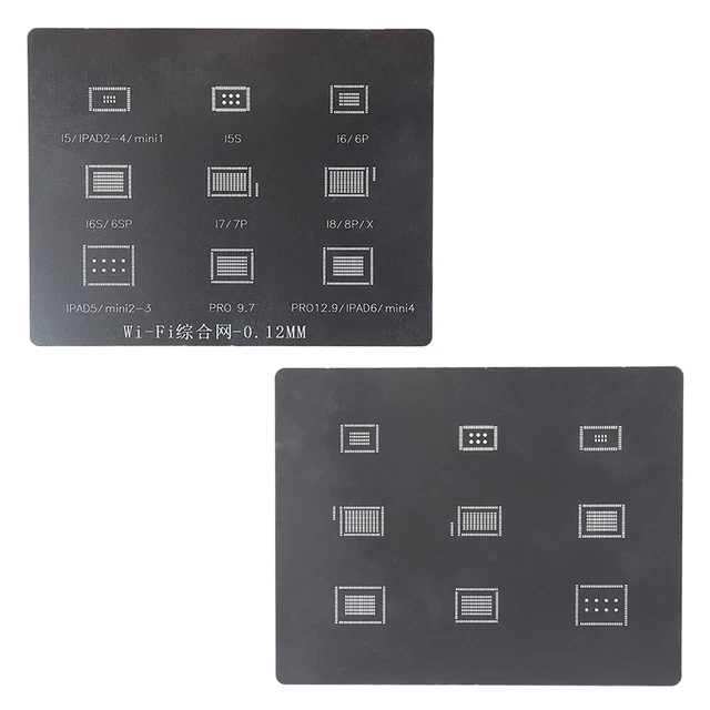 Multi‑Function WIFI IC BGA Reballing Stencil Plant Tin Steel Net For IOS