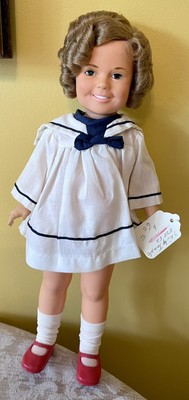 1972 Shirley Temple Doll 17" Vinyl IDEAL White Sailor Dress Rare Find