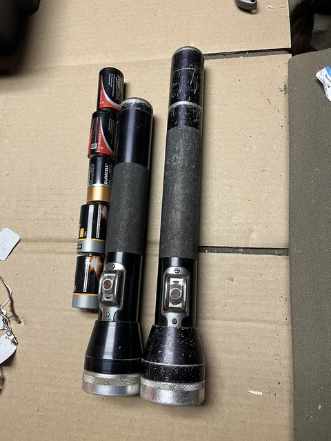 2 Stud-lite Inc battery Flashlights 4 D Cell & 5D Cell.