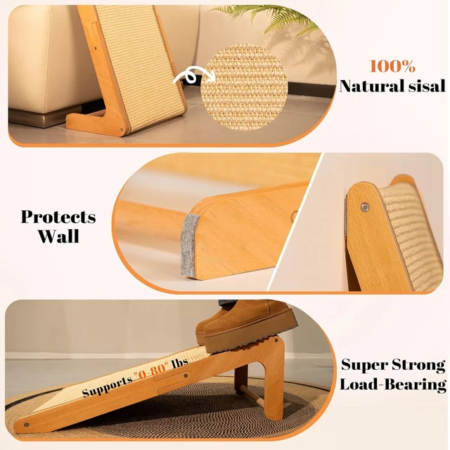 SISAL CAT SCRATCHER Ramp for Indoor Cats, 72 * 33 * 26.5CM Shape ...