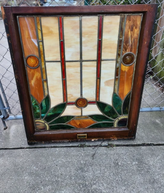Leaded Slag/Stained Glass Window ~ Union Railroad Depot ~ Lansing Michigan