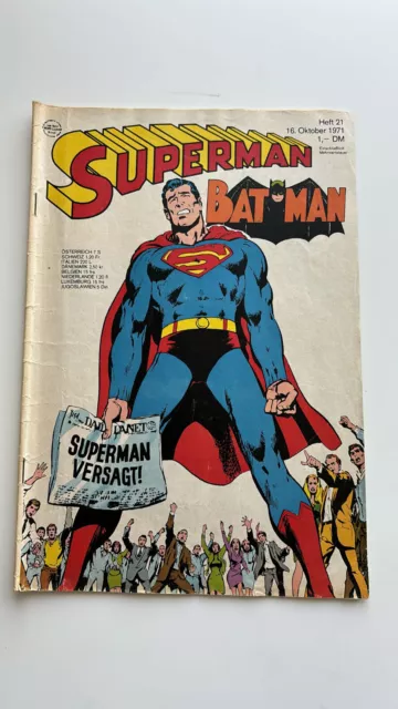 EHAPA COMIC / SUPERMAN BATMAN Heft 21 von 1971 (mit Gutschein)