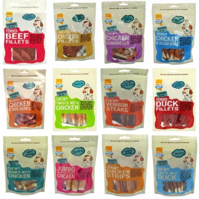 Good Boy Meaty Tasty Healthy Natural Dog Treats Chews All Flavours Rawhide