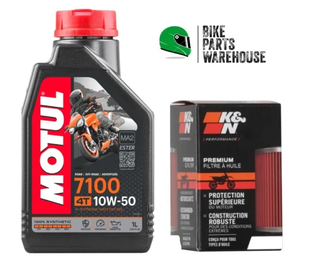 Oil & Filter Kit K&N For KTM EXC F 350 2017-2021 Motul 7100 10W50