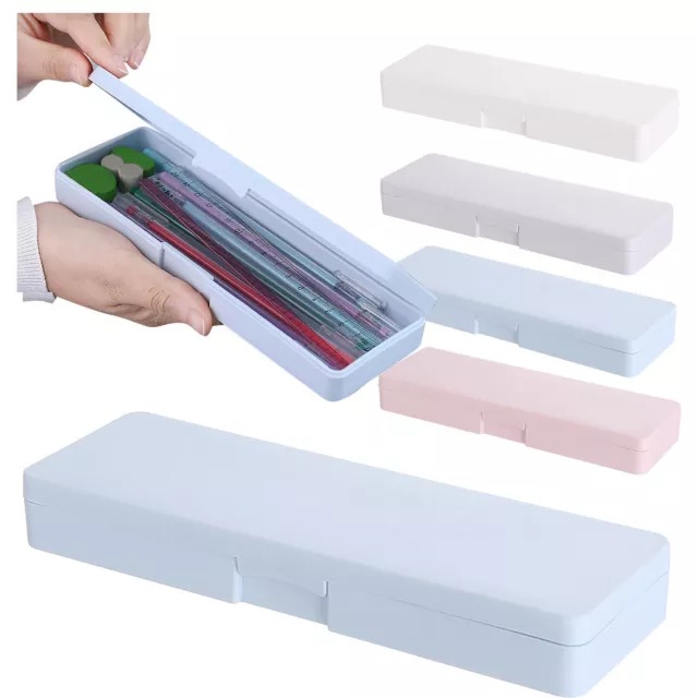 Plastic Pencil Box Case Large Capacity Storage Organizer Box Office Supplies