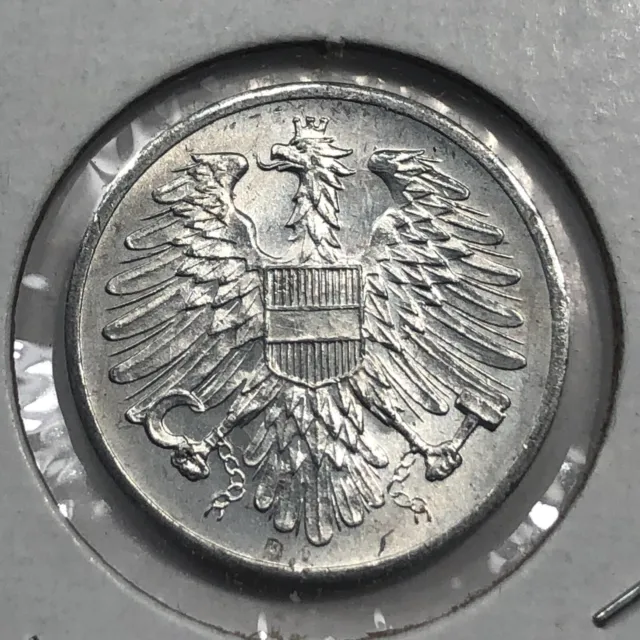 1962 Austria Uncirculated 2 Groschen Foreign Coin #1524 2