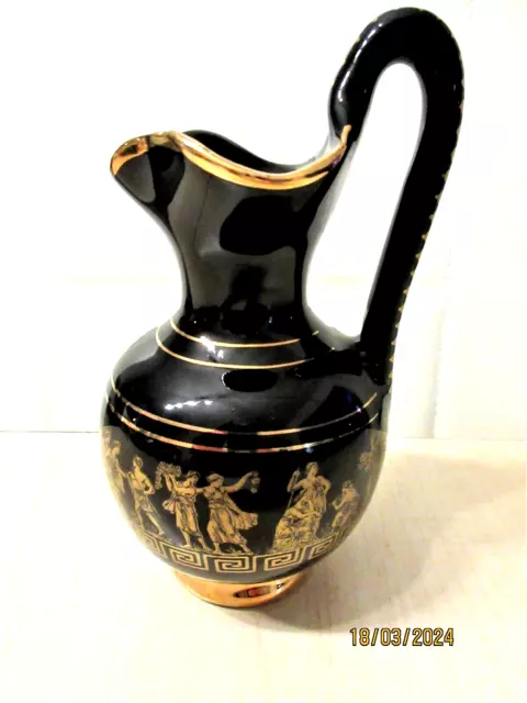 Griechische Vase, Krug, 24 Karat Gold, Hand Made