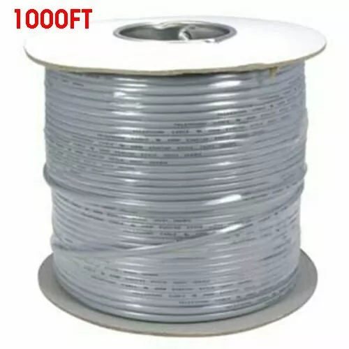 1000FT 26AWG 4 Conductor Stranded Telephone Phone Line Flat Cable Cord 1000'Feet