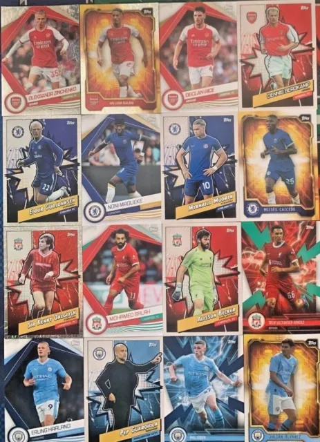 Topps Fan set 2023/24 Arsenal Chelsea Liverpool Man City PSG Bayern pick cards