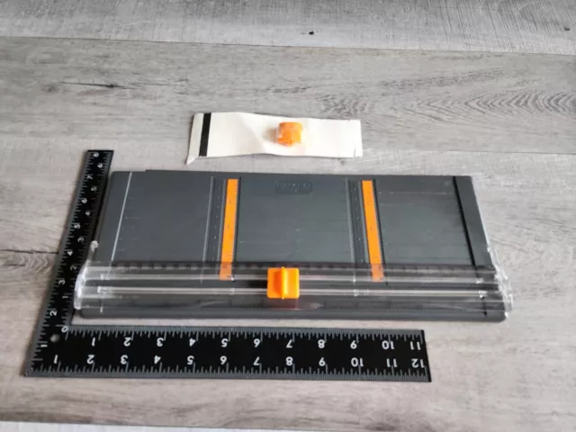 Fiskars Portable Paper Trimmer 12" w/ Slide Cutter Scrapbook + Extra Blade #43